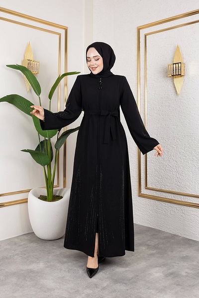 Nevayla Moda Πετρώδης Λεπτομέρεια Ferace - Μαύρο / F0139