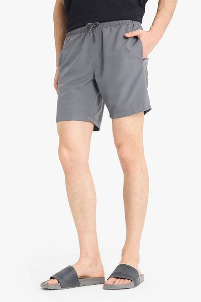 DeFacto Shorts mit normaler Passform, kurze Größe, Taschen, Netzstoff, gefüttert, Taille, Schnürung, einfarbig, leichter Stoff, Badeshorts E5133axns