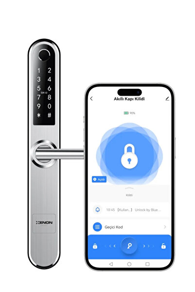 Xenon Smart Akıllı Kapı Kilidi Mobil App Parmak Izi Şifre Rfıd Wi-fi Google H...