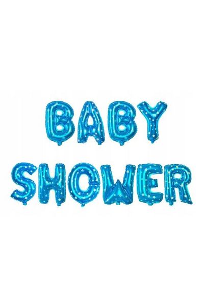 Flippy Baloane Baby Shower, Flippy, Litere de 40 cm, Baloane Party, Pai Ata si Adeziv Incluse, Albastru