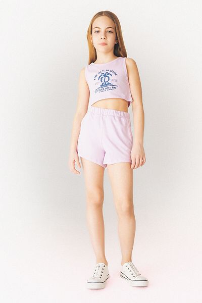 DeFacto Girl's 2-Piece Set Printed Tank Top Shorts E4897A825Sm