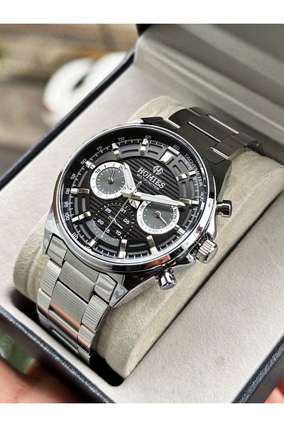 Homies Steel Calendar Multifunction Guaranteed Men's Wrist Watch with Bracelet Gift HM95MX