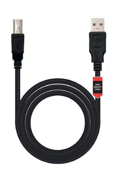 Generic كابل طابعة Bitcorez USB 2.0 - 1.8 متر - PVC - أسود