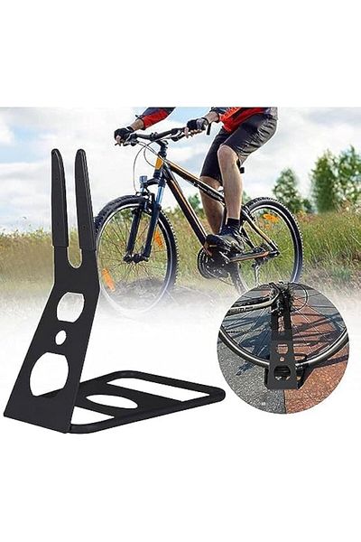 COOYA Bicycle Floor Parking Rack, Metal Portable, Cycling Repair Display Stand for Mountain Road Cycling