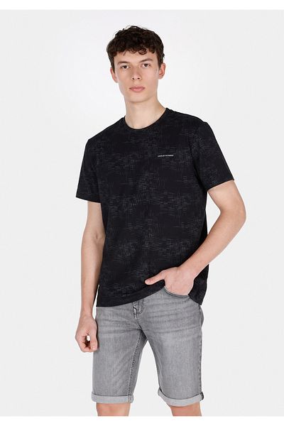 Colin's Regular Fit Round Neck Plain Men's Black Short Sleeve T-Shirt