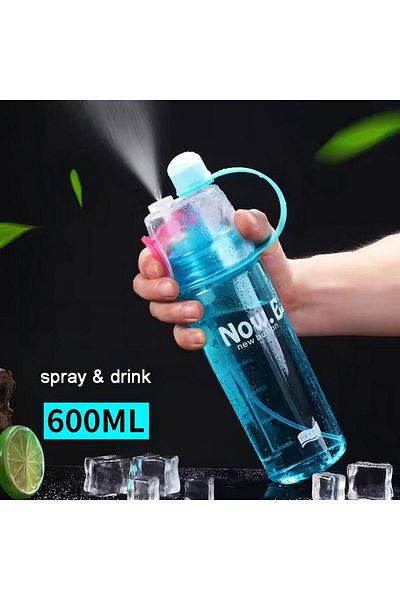 Generic زجاجة مياه رياضية صلبة زرقاء اللون 400 مل