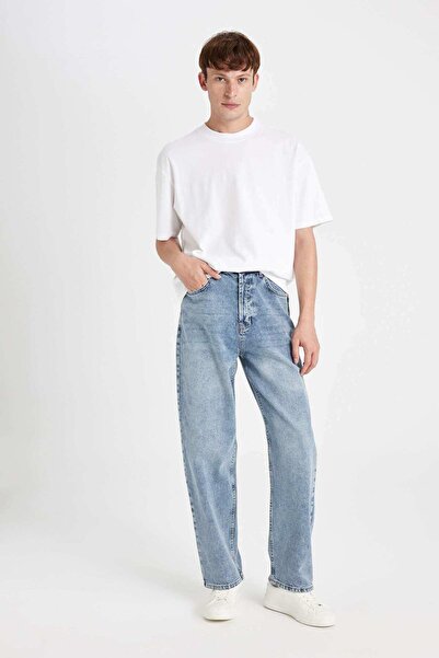 DeFacto Baggy Fit Açık Mavi Erkek Jean Pantolon B3926AX/NM39