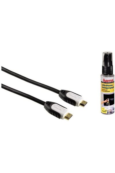 Hama 56595 High Speed HDMI Cable 1.5M + LCD/Plasma Cleaning Gel