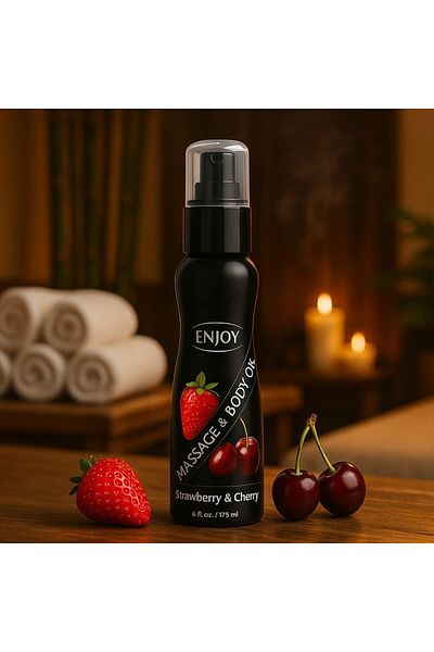 Enjoy Strawberry & Cherry Massage Oil Ml 175