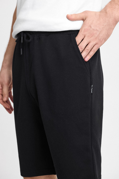mmetalic Erkek Siyah Regular Fit Şort & Bermuda