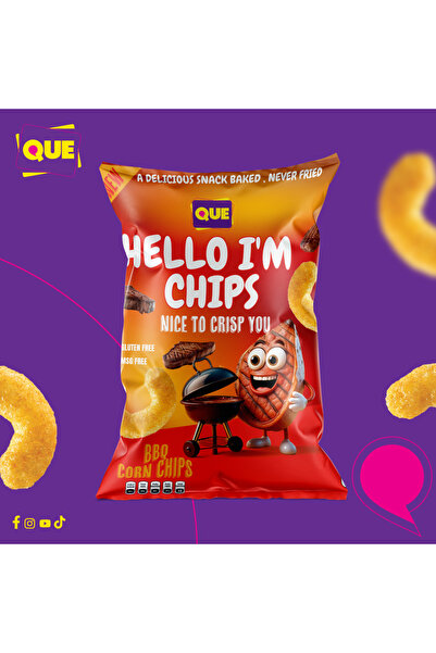 REAL CİPS QUE Hello NiceToCrispYou Barbekü Aromali Mısır Cipsi 65gx25