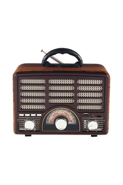 Denx راديو HI-FI قابل لإعادة الشحن مع ريموت تحكم عن بعد، بطارية ذات سعة كبيرة، محمول ، راديو FM بنمط قديم