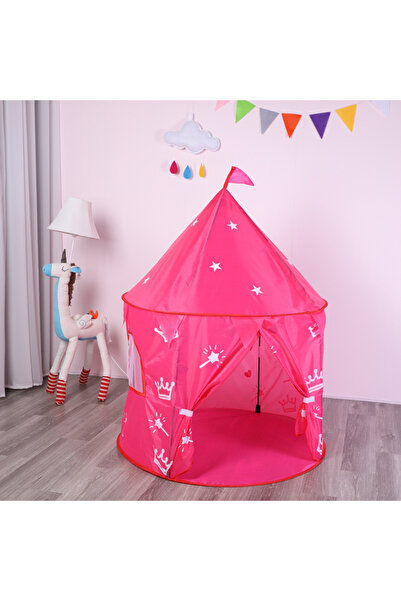 Yelajoy Princess Portable Foldable Play Tent,Baby's Secret Garden,Small Crown Pink,135 x105cm