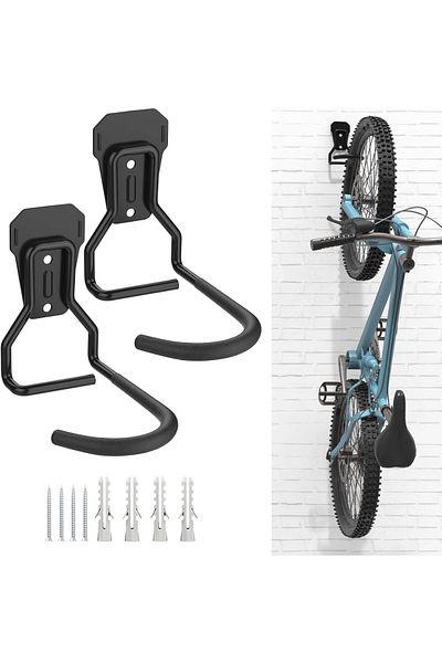 COOYA 2 Pack Bike Hanger Rack, Heavy Duty Wall Mount Rack Holder, Vertical Stand for Garage