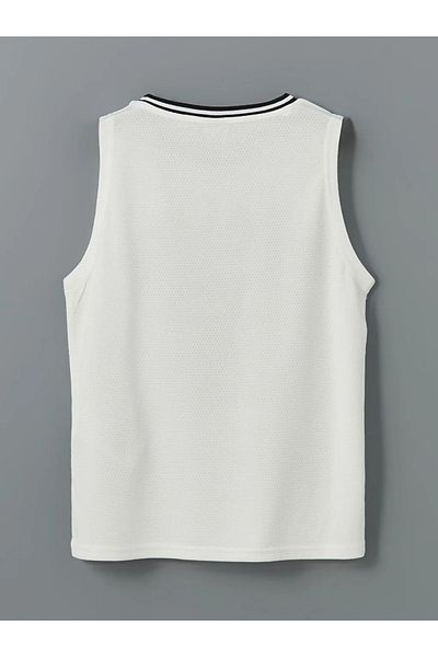 LC Waikiki LCW Kids Tricou alb cu decolteu New York imprimat pentru băiat