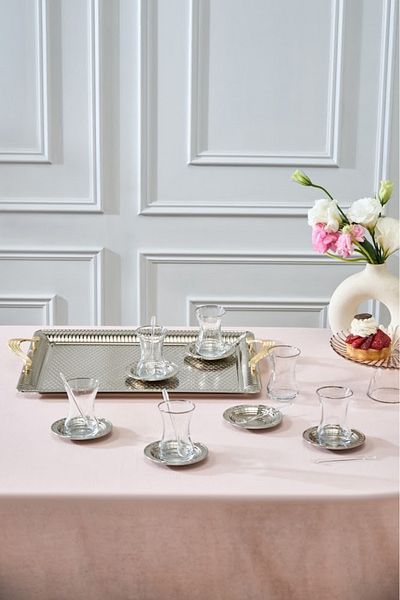 Karaca 19 Piece Tea Set with River Tray