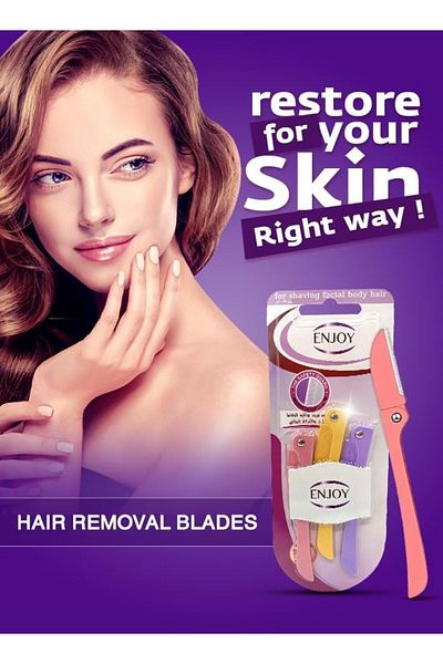 Enjoy 3pcs Razor for Shaving Facial Body Hair-Professional Hair Removal & Exfoliation Tool