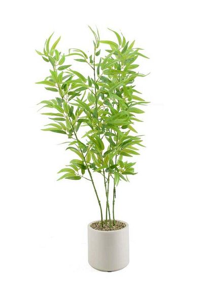 DRAMA HOME Artificial bamboo tree with white pot 120cm