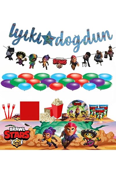 DÜVENCİ TİCARET Brawl Stars Konseptli Doğum Günü Seti Erkek Çocuk Doğum Günü ...