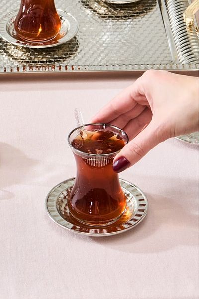 Karaca 19 Piece Tea Set with River Tray