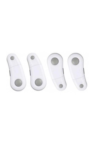 Empria Set of 4 rotating safety locks, for cabinet doors, 9.3 x 3.5 x 1.5 cm