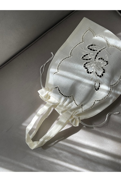 Tiniminatelier Çiçek Nakışlı Bez Çanta