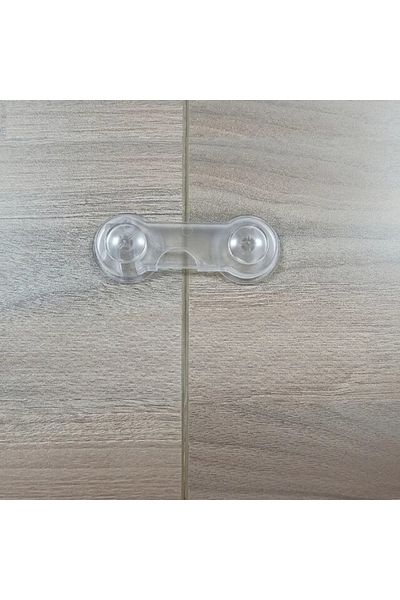 Empria Set Of 10 Fixed Safety Locks For Cabinet Doors And Drawers, Matte, 9.7x3.7x2.5 Cm