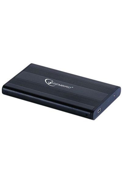 Gembird HDD enclosure Gembird for 2.5'' SATA - USB 2.0, Aluminium, Negru