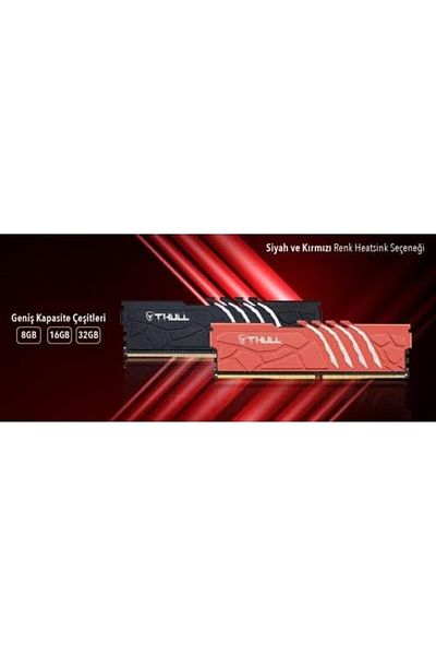 Mu Art Ahşap Mrt Vortex 8Gb 3600Mhz Cl19 1.35V Red Heatsink Ddr4 Ram Thl-Pcvtx28800D4-8G-R Art 871301