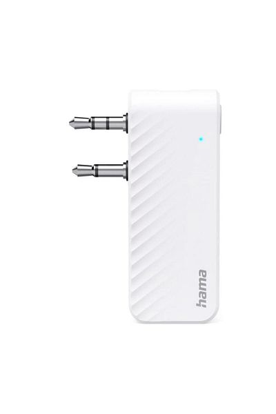 Hama 14171 Bluetooth Inflight Wireless Audio Transmitter Adapter, White