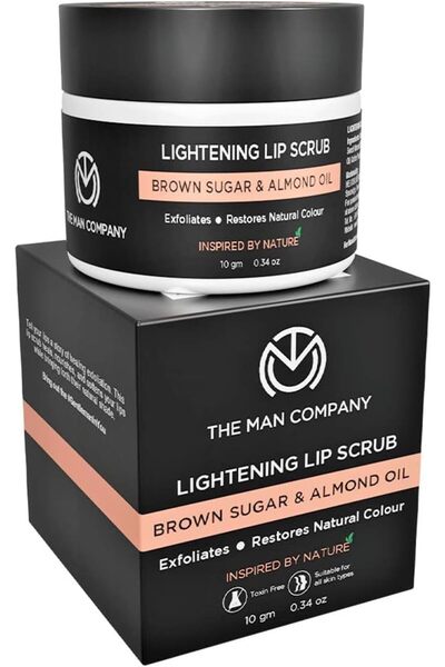 The Man Company Lightening Lip Scrub with Brown Sugar & Almond Oil - 10gm