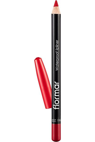 Flormar Lip Liner Pencil, 233 Dramatic Red, Matte