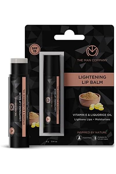 The Man Company Lightening Lip Balm with Vitamin E, Coconut & Olive Oil - 4gm