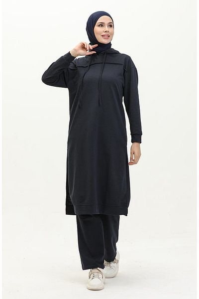 sefamerve Σετ φόρμας Navy Blue Two Thread - 3034-05