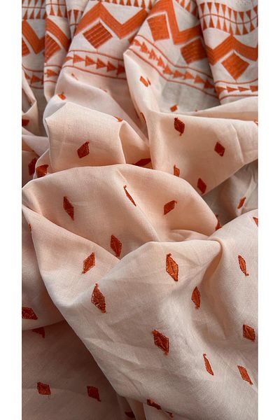 Doray Kumaş Βαμβακερό ύφασμα Voile / Φούστα Watered Ethnic Pattern Voile Fabric / DRY 2027