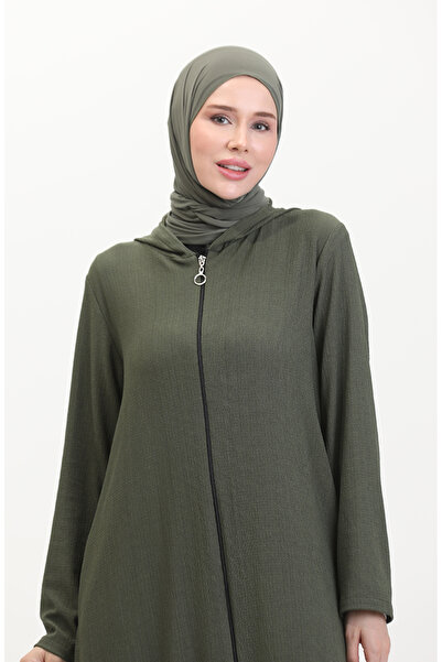 sefamerve Khaki Hooded Sports Ferace - 5104-03