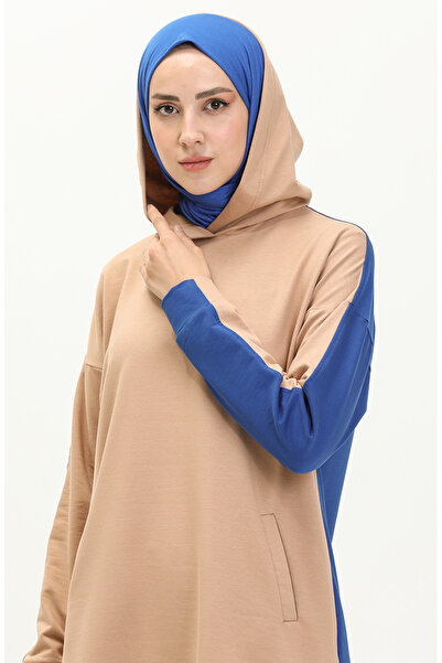 sefamerve Kapüşonlu Eşofman Takım 71080-01 Bej