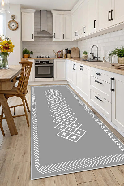 Evimle Makinede yıkanabilir kaymaz taban leke tutmaz mutfak halısı salon halı...