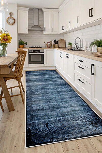 Evimle Makinede yıkanabilir kaymaz taban leke tutmaz mutfak halısı salon halısı /3486 Dikdörtgen