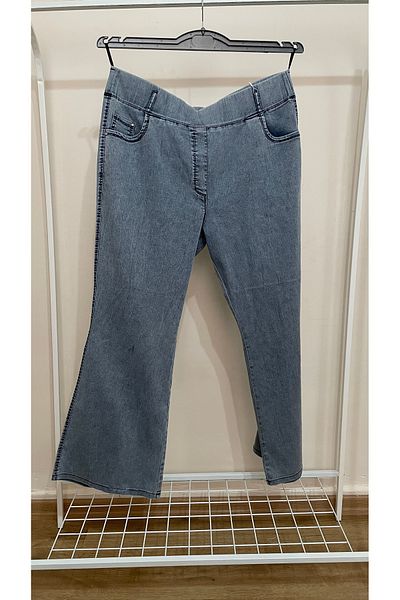 RBKS LARGE SIZE HIGH WAIST FABRIC PANTS