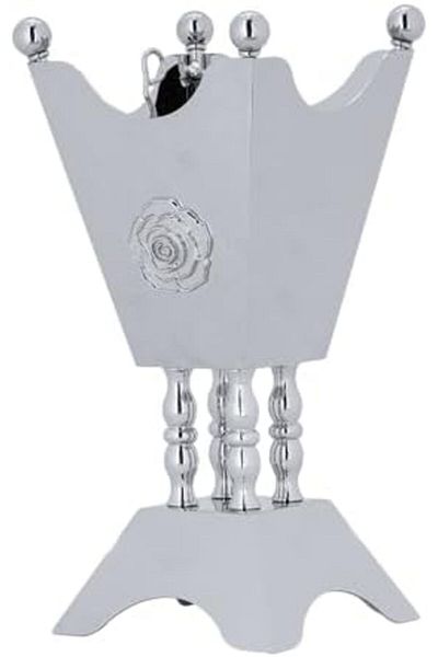 ALSAIF Al Saif Stainless Steel Incense Burner, Ideal For Homes, Offices, And Hotels, Chrome
