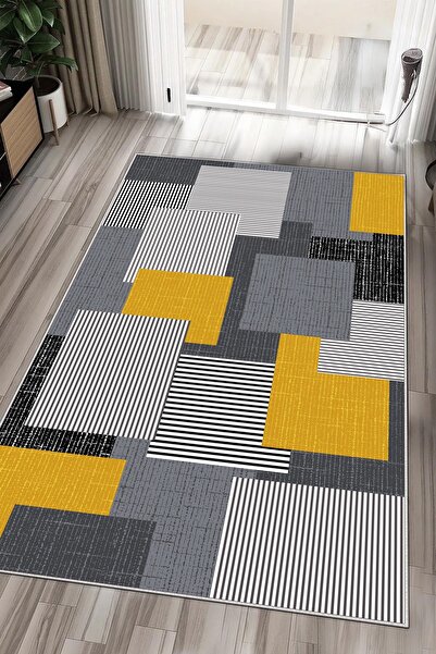 Evimle Makinede yıkanabilir kaymaz taban leke tutmaz mutfak halısı salon halı...