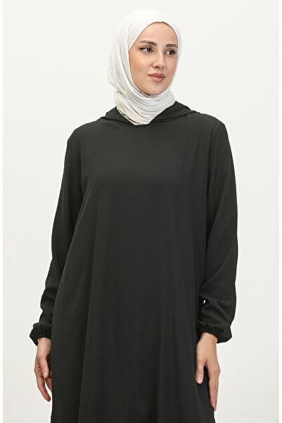 sefamerve Black Hooded Araboy Tunic - 1692-03