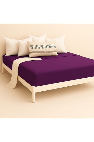 Prime Sleeks 100% Cotton Fitted Sheet Double Fitted Sheet 160X200Cm