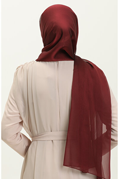 sefamerve Aymina Janjan Şifon Şal 7586-01 Bordo