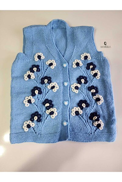 örgü سترة أطفال محبوكة بالزهور من مارسيلا