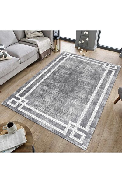 Hülya Home Dijital Baskı Yıkanabilir Kaymaz Taban Salon Halısı Mutfak Halısı ...