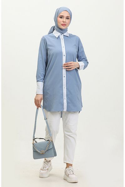 sefamerve Ριγέ τουνίκ Indigo - 4823-08