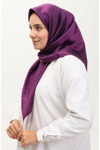 sefamerve Plum Plain Scarf - Μοντέλο 1266-21