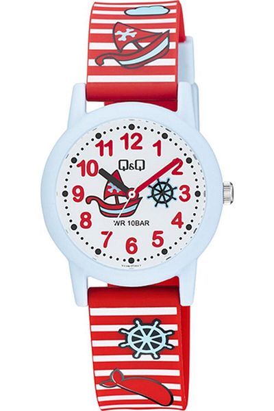 Q&Q Qq V23A-018Vy Water Resistant Red Children's Wristwatch